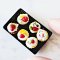 Miniature Assorted Fruit Cupcake on Black Tray