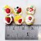 Miniature Assorted Fruit Cupcake on Black Tray