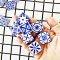 Blue and White Handcrafted Ceramic Tile Set for Dollhouses