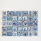 Handcrafted Blue Delft Miniature Ceramic Tiles for Dollhouse Decor