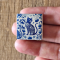 Handcrafted Blue Delft Miniature Ceramic Tiles for Dollhouse Decor