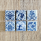 Handcrafted Blue Delft Miniature Ceramic Tiles for Dollhouse Decor