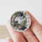 Handcrafted Miniature Ceramic Plates with Wine and Grapevine Designs