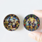 Miniature Ceramic Plates with Folk Art and Harvest Designs 4.5 cm