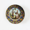 Miniature Ceramic Plates with Folk Art and Harvest Designs 4.5 cm