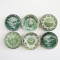 Green Chinoiserie Ceramic Plates 2.5cm