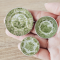 Miniature Green Chinoiserie Ceramic Plates