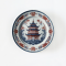 Chinoiserie Ceramic Plates with Pagoda and Peacock Designs 4.5 cm.