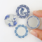 Miniature Blue and White Plates - Bird and Floral Designs