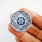 Handcrafted Miniature Blue and White Delftware Ceramic Plates Set