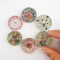 Handcrafted Miniature Colorful Chinoiserie and Floral Ceramic Plates Set