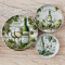 Miniature Wine-Themed Ceramic Plate Set