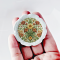 Handcrafted Miniature Ceramic Plate with Floral Design