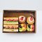 Miniature Sandwiches and Pastries in Wooden Crates