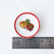 Set of 5 Miniature White Plates with Vegetable Designs 30mm