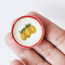 Set of 5 Miniature White Plates with Vegetable Designs 30mm