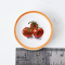 Set of 5 Miniature White Plates with Vegetable Designs 30mm