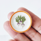 Set of 5 Miniature White Plates with Vegetable Designs 30mm