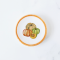 Set of 5 Miniature White Plates with Vegetable Designs 30mm