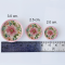 Set of 3 Miniature Pink Floral Plates Inspired by William Morris