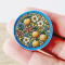 Handcrafted Miniature Plates with Fruit and Floral Designs