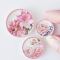 Handcrafted Miniature Plates with Pink Floral Designs