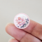 Handcrafted Miniature Plates with Pink Floral Designs