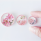 Handcrafted Miniature Plates with Pink Floral Designs