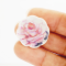 Handcrafted Miniature Plates with Hydrangea Floral Designs