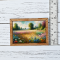 Miniature Landscape Printing in Wooden Frame