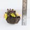 Handcrafted Miniature Flower Basket with Mixed Blossoms