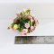 Handcrafted Miniature Flower Basket with Pink Roses