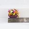 Handcrafted Miniature Flower Basket with Multicolor Tulips