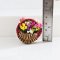 Handcrafted Miniature Flower Basket with Multicolor Tulips