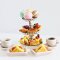 Handcrafted Miniature Afternoon Tea Set with Macarons and Sandwiches