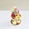 Handcrafted Miniature Three-Tier High Tea Set with Sweets and Sandwiches