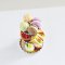 Handcrafted Miniature Three-Tier High Tea Set with Sweets and Sandwiches