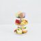 Handcrafted Miniature Three-Tier High Tea Set with Sweets and Sandwiches