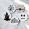 Miniature Halloween-Themed Ceramic Plates Set (2.0 cm)