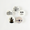 Miniature Halloween-Themed Ceramic Plates Set (2.0 cm)