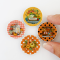 Miniature Autumn Pumpkin-Themed Ceramic Plates Set (2.8 cm)