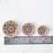 Handcrafted Miniature Ceramic Plates with Floral Patterns – Set of 3