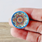 Miniature Ceramic Plates with Blue Floral Design – Set of 3