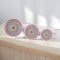 Handcrafted Miniature Pink Floral Ceramic Plates Set - 3 Sizes