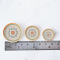 Miniature Ceramic Plates Set with Orange and Green Floral Pattern