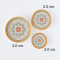 Miniature Ceramic Plates Set with Orange and Green Floral Pattern