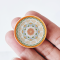 Miniature Ceramic Plates Set with Orange and Green Floral Pattern