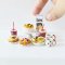 Miniature Dessert Set with Cake, Pastries, and Drinks