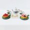 Miniature 1:12 scale breakfast set with coffee, pastries, and chocolates. Perfect for dollhouse kitchen and dining decor.