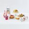 Miniature Dessert Set with Cake, Pastries, and Drinks